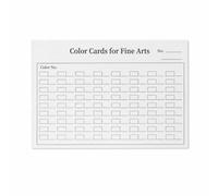 UxicRuya Carte Couleur Artistique Bloc Papier Palette Nuancier Test Compatibilité Matériaux Convient pour Création Usage Professionnel, Carte de couleur d'art avec texte anglais double face