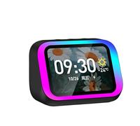 Uxsjakjsd Horloge Bluetooth AI Intelligente avec Haut-Parleur à Grand Écran Intelligent Affichant la Température pour, la Chambre à Coucher ou Le Bureau. Couleur : Noir.