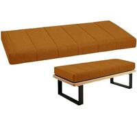 uyeoco Coussin de Banc sur Mesure Interieur/Exterieur 120x40 180x40 120x30 90x50 Coussin de Banquette Dehoussable pour Salon ou Balançoire de Jardin,Balcon,Terrasse et Palette(Y9,25x100x4cm)