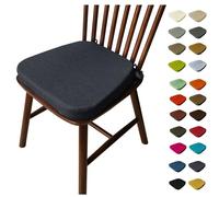 uyeoco Galette De Chaise avec Attaches, 3/5/8 Epaisseur 40x38/43x40/43x42cm Coussin de Siège Lavable, Antidérapant, Galette De Chaise Dehoussable D'Interieur/Exterieur(E22,40X38X33*3cm)