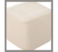 uyeoco Housse de Pouf Lavable, Housse de Protection pour Repose-Pieds Carré Extensible, Couverture de Tabouret de Canapé Élastique, pour Salon Chambre (Color : C, Size : 35X35CM)