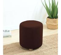 uyeoco Housse de Pouf Ottomane Rond 40x40/45x45 Extensible, Housses de Repose-Pieds en Jacquard Doux pour protéger Le Repose-Pieds, Housse de Pouf avec Fond élastique (Color : H, Size : 40X35CM)