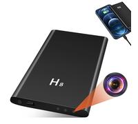 UYIKOO Camera Espion, 5000mAh Mini Camera Cachee Power Bank Enregistrement de 20 Heures, 1080P HD Micro Caméra de Surveillance Espion avec Vision Nocturne et Detecteur de Mouvement