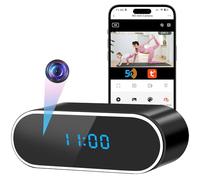 UYIKOO Camera Espion WiFi 5G, Mini Caméra Cachée Réveil sans Fil, 120° 1080P HD Micro Caméra Espion a Diastance avec Détection de Mouvement Vision Nocturne