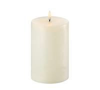 Uyuni Piffany Copenhagen Lighting Pillar Bougie LED 10,1 x 15 cm Cire véritable Ivoire Fonction minuterie 6 heures Pas de risque d'incendie, pas de suie et pas d'odeur