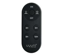 Uyuni - Télécommande pour bougies, ovale noire, régulateur d'intensité à 3 niveaux, 4 options de minuterie, batterie CR2032 incluse