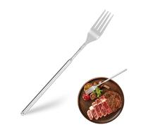 UYVPAER 2 Pièces Fourchette Telescopique, Fourchette À Barbecue Longue En Acier Inoxydable Fourchettes De Table Fourchette Inox Long Poignée Table Ware