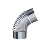 UZAMIRLEX Tuyau de cheminée coudé en Acier Inoxydable, Adaptateur de Conduit de cheminée galvanisé 100 mm-200 mm, coude de Tuyau de poêle, Tuyau de cheminée résistant à la Chaleur,(180mm)