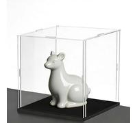 UZAMIRLEX Vitrine en Acrylique, Tailles Multiples de Base Blanche Noire de vitrine Acrylique for Les Objets de Collection(Black Base,30x30x55cm)