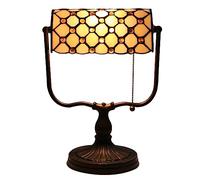 Uziqueif Lampe banquier, Decoration Vintage Tiffany Lampe, Verre Lampe de Bureau pour Bureau bibliothèque étude Bureau Chambre,F
