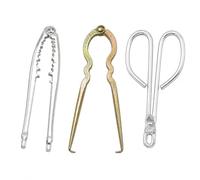 UZYXC 3 Casse-Noix - Pinces en Acier Inoxydable pour Pignons, Noix et Noisettes, Poignées Antidérapantes, Robustes, Durables, Idéales pour Cuisine, Réunions de Famille et Tables de Fête