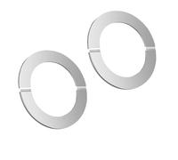 UZYXC Lot de 2 Rosettes de Couverture pour Tuyaux, Rosette Acier Inox pour Poêle à Bois, Cache-Tuyau Autocollant 2 Parties sans Démontage, Pour Tube de Chauffage, Siphon, Conduit de Cheminée
