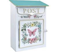 Uzztfa Boîte Aux Lettres Murale Vintage pour Porte Extérieure De Maison, Boîte Aux Lettres en Métal, Style Antique, Charme Nostalgique, Décoration D'intérieur, Boîte Aux Lettres De Jardin