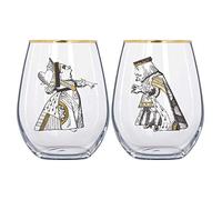 V & A Lot de 2 verres Alice au pays des merveilles pour elle et lui dans une boîte cadeau 500 ml