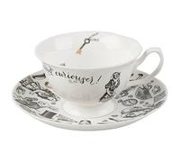 V AND A Alice Au Pays Des Merveilles - Tasse À Thé Et Soucoupe, 210 Ml, Blanc