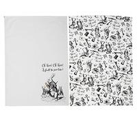 V AND A Victoria & Albert Alice au Pays des Merveilles torchons, Blanc, Lot de 2