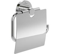Villeroy & Boch Porte-papier toilette Elements Tender noir mat avec couvercle 134x132x38 mm