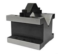 V-Block Pince de mécanicien en acier au sol 35 x 35 x 30 mm avec plaque de serrage, outil de jauge à rainure en V trempé pour traçage et inspection de pièces cylindriques (60 x 60 x 50)