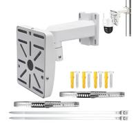 V-Fiabilidad Support de montage mural en aluminium pour caméra de surveillance 19,6 cm, compatible avec les caméras de sécurité IP Hik Dahua PTZ, avec plaque de boîte de jonction