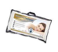 V.I.P. Very Important Pillow TUTTOMEMORY Coussin Garni de puces à mémoire de Forme 100% Italiennes avec Housse en Jersey de Polyester Blanc 45 x 75 cm
