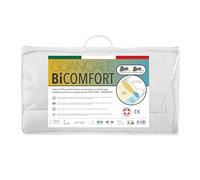 V.I.P. VERY IMPORTANT PILLOW V.I.P. Oreiller BiComfort, Rembourrage Polyester Double intensité: Softylen + Microlen. Taie d'oreiller 100% Percale de Coton avec Bordure Queue de Souris