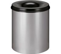 V-Part - Feuerlöschender Papierkorb 80 Liter - Steel - Aluminium Grau, Schwarz