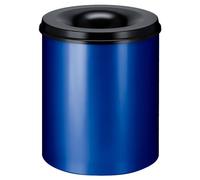 V-Part - Feuerlöschender Papierkorb 80 Liter - Steel - Blau, Schwarz