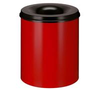 V-Part - Feuerlöschender Papierkorb 80 Liter - Steel - Rot, Schwarz