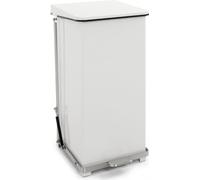V-Part - Poubelle industrielle à pédale 90 litres - Acier - Blanc