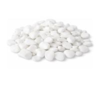 V-PREMIUM SOLUTION Galets blancs 20 kg - Galets décoratifs blancs neige pour décoration de jardin, allées, pots de fleurs et intérieur - 0-1 cm - Thassos