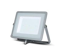 V-TAC 10W Projecteur LED de sécurité extérieur étanche avec verre gris Samsung LED gris corps IP65 (Blanc, 100W)