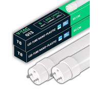 V-TAC 2x Tubes LED 60 CM - T8 G13-7,5W - 850 Lumens - Chip Samsung - Tubes pour Plafond, Mur, Garage, Magasin - Tube forme T8 - Remplacement des Néons - Lumière Blanc Neutre 4000K