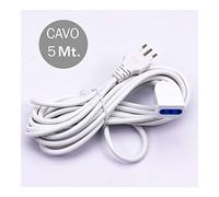 V-TAC 8730 Câble rallonge fiche et prise 10 A 2P+T standard italien Blanc 5 m