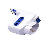 V-TAC Adaptateur multiprise triple Schuko prise allemande et prise/bipasse standard italien interrupteur lumineux - sku 8716