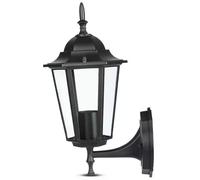 V-TAC Applique murale lanterne 7066 – aluminium noir IP44 E27 1x60W