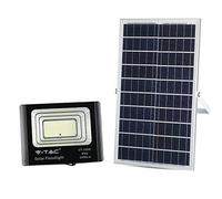 V-TAC Blanc LED d'extérieur-Faro avec panneau solaire de 35 W - Lumière froide de 2 450 lm-100 W