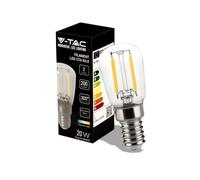 V-TAC Lampadina LED Filamento per Frigorifero e Lampade - Attacco E14-2W - 200 Lumen - Lampadine LED T26 Piccole per Massima Efficienza e Risparmio Energetico - Luce 6500K Bianca Fredda