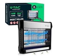 V-TAC Lampe Anti Moustique Électrique 16W avec 50 m² de Zone d'action - Slim Design - Moustiquaire Électrique avec Tubes Bleu UV pour Intérieur et Extérieur - Piège Contre Moustiques et Insectes