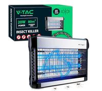 V-TAC Lampe Anti Moustique Électrique 20W avec 80m² de Surface Efficace - Design Slim - Moustiquaire avec Lumière Bleue UV pour Intérieur et Extérieur - Piège Contre Moustiques et Insectes