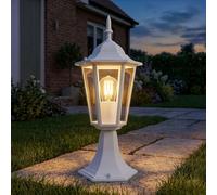 V-Tac Lampadaire Extérieur Lampe sur Socle LED IP44 Blanc 1 Ampoule 40,3 cm