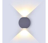 V-TAC Lampe LED COB 6 W Murale en Aluminium Gris Wall Light Blanc Naturel 4000 K Ip65
