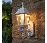 Applique murale d'extérieur, lanterne murale, éclairage extérieur LED, blanc chaud, aluminium, H 40 cm