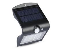 Applique murale applique murale maison lampe solaire lampe solaire, batterie de détecteur de mouvement étanche IP44, noir, LED 1,5W 220Lm blanc neutre, LxlxP 14,5x9,6x7,9cm