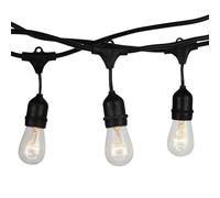 Chaîne de lumières noir lampe de jardin extérieur éclairage de véranda lampe de décoration 15 m V-tac 3673