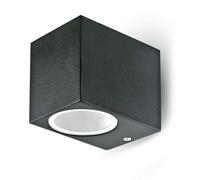 Applique extérieure V-TAC carrée noire alu GU10 IP44 bas