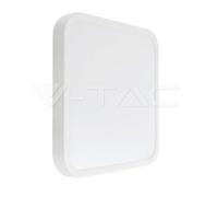 Plafonnier LED V-TAC carré 25x25 18W 3000K IP44 blanc