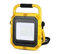 V-TAC Projecteur LED de chantier puce Samsung 50 W couleur jaune et noir câble 3 m 6 400 K IP65
