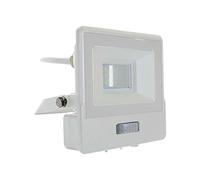 V-TAC Projecteur LED d'extérieur avec puce Samsung 10 W avec capteur PIR de couleur blanche imperméable avec câble de 1 mètre, lumière blanche froide