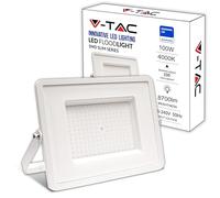 V-TAC Projecteur LED Extérieur 100W - [Haute Performance] Blanc - IP65 - 8700 Lumen - Lampe Étanche pour Maison, Jardin, Garage, Fabrique - Lumière Blanc Neutre 4000K