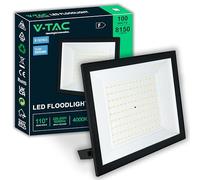 V-TAC Projecteur LED Extérieur 100W - [High Performance]- IP65 - 8150 Lumen - Lampe Étanche pour Maison, Jardin, Garage, Entrepôt - Lumière Blanc Neutre 4000K